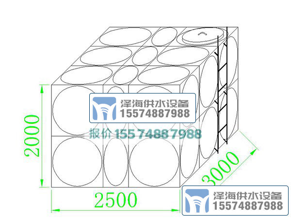 15噸不銹鋼水箱尺寸